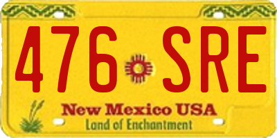 NM license plate 476SRE