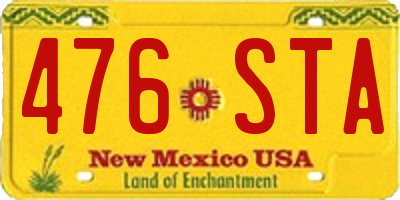 NM license plate 476STA