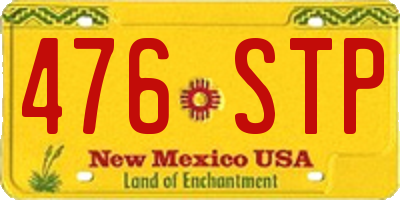 NM license plate 476STP