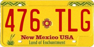 NM license plate 476TLG