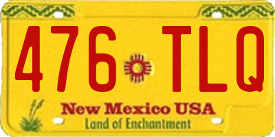 NM license plate 476TLQ