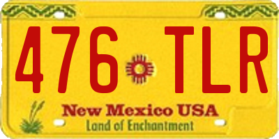 NM license plate 476TLR