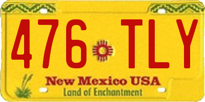NM license plate 476TLY