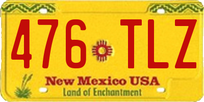 NM license plate 476TLZ