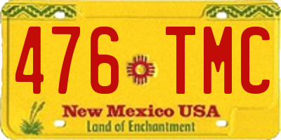 NM license plate 476TMC