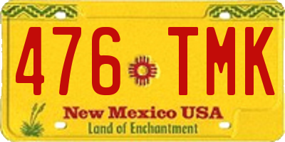NM license plate 476TMK