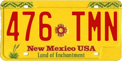 NM license plate 476TMN