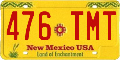 NM license plate 476TMT