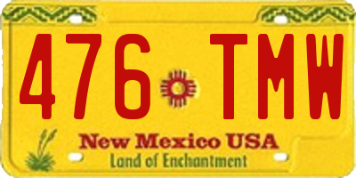 NM license plate 476TMW