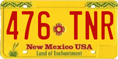 NM license plate 476TNR