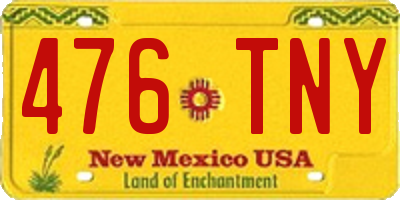 NM license plate 476TNY