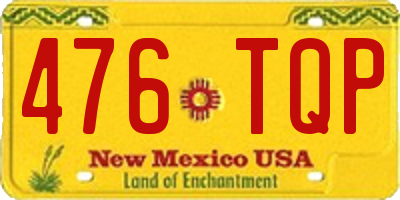 NM license plate 476TQP