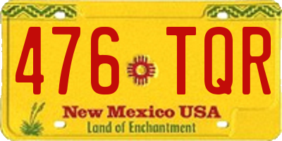 NM license plate 476TQR