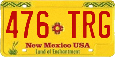 NM license plate 476TRG
