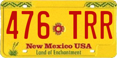 NM license plate 476TRR