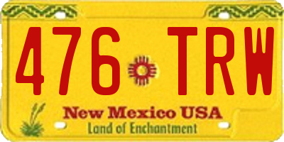 NM license plate 476TRW