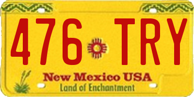 NM license plate 476TRY