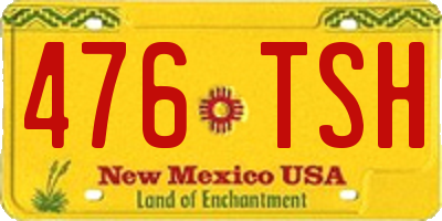 NM license plate 476TSH