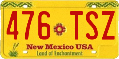 NM license plate 476TSZ