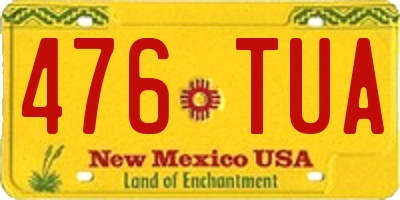 NM license plate 476TUA