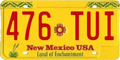 NM license plate 476TUI