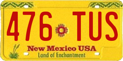 NM license plate 476TUS