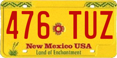 NM license plate 476TUZ