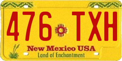 NM license plate 476TXH
