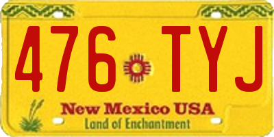 NM license plate 476TYJ