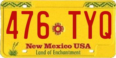 NM license plate 476TYQ