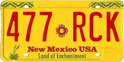 NM license plate 477RCK