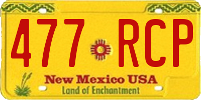 NM license plate 477RCP