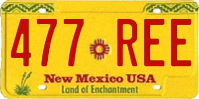 NM license plate 477REE