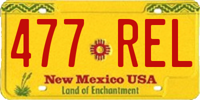 NM license plate 477REL