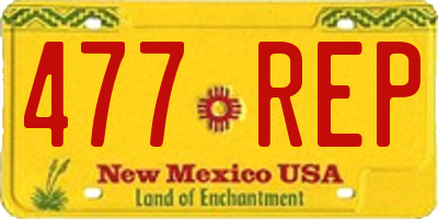 NM license plate 477REP