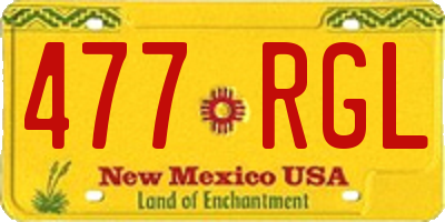 NM license plate 477RGL