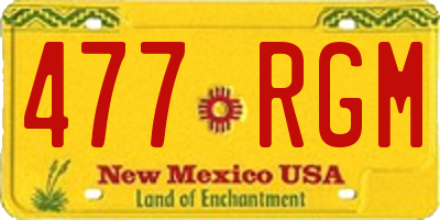 NM license plate 477RGM