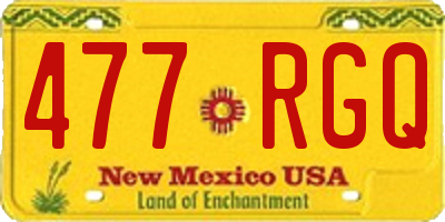 NM license plate 477RGQ