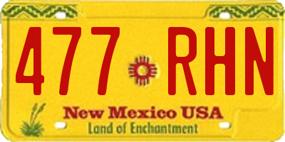 NM license plate 477RHN