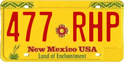 NM license plate 477RHP
