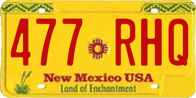 NM license plate 477RHQ