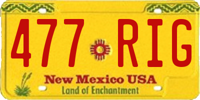 NM license plate 477RIG