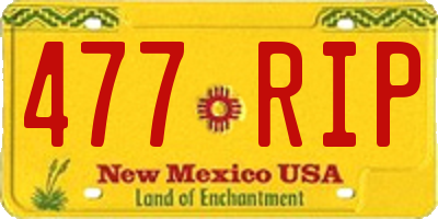 NM license plate 477RIP