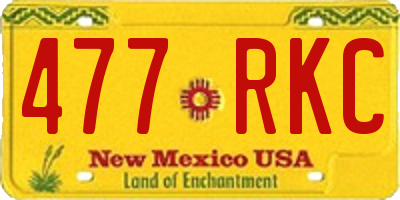 NM license plate 477RKC