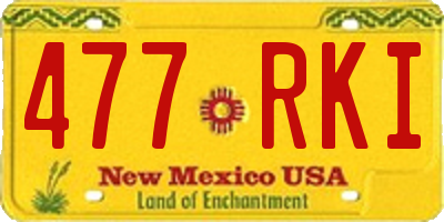 NM license plate 477RKI