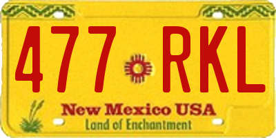 NM license plate 477RKL