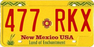 NM license plate 477RKX