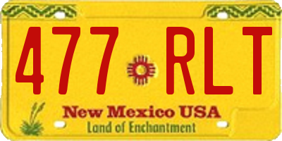 NM license plate 477RLT