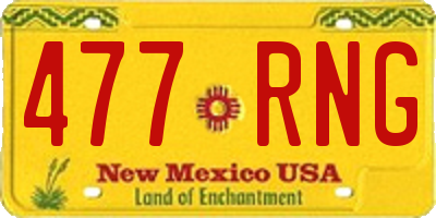 NM license plate 477RNG