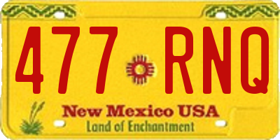 NM license plate 477RNQ